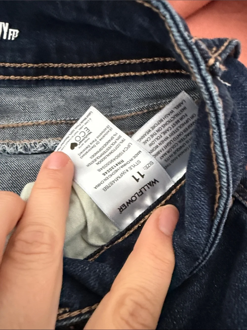 Wallflower Indigo Flare Jeans with Subtle Whiskering - Picture 3 of 4